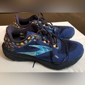 Brooks Men’s Launch 9 Sz 9.5 Blue Trix Lucky Charm Pre-Owned excellent condition